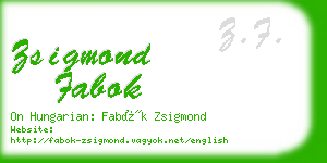 zsigmond fabok business card